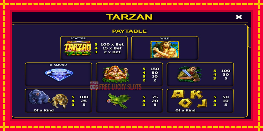 Tarzan: สล็อตแมชชีนพร้อมกราฟิกที่ทันสมัย, รูปภาพ 4