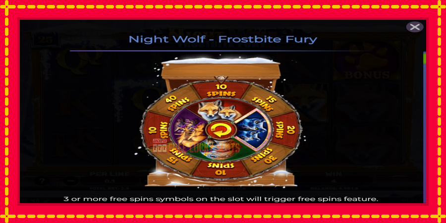 Night Wolf - Frostbite Fury: สล็อตแมชชีนพร้อมกราฟิกที่ทันสมัย, รูปภาพ 4