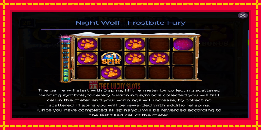 Night Wolf - Frostbite Fury: สล็อตแมชชีนพร้อมกราฟิกที่ทันสมัย, รูปภาพ 5