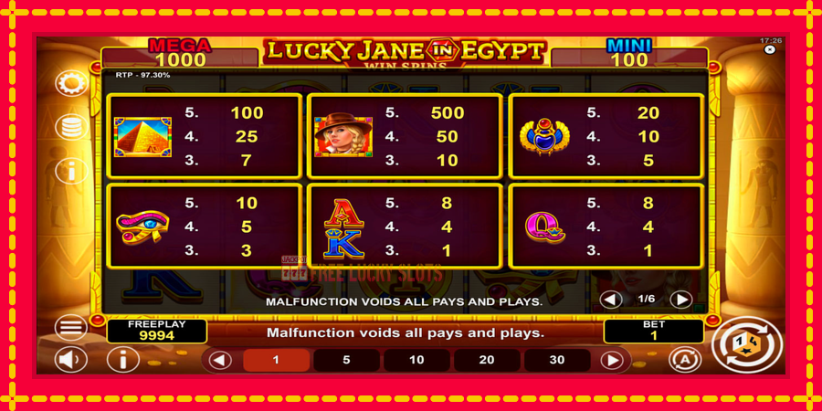 Lucky Jane in Egypt Win Spins: สล็อตแมชชีนพร้อมกราฟิกที่ทันสมัย, รูปภาพ 6