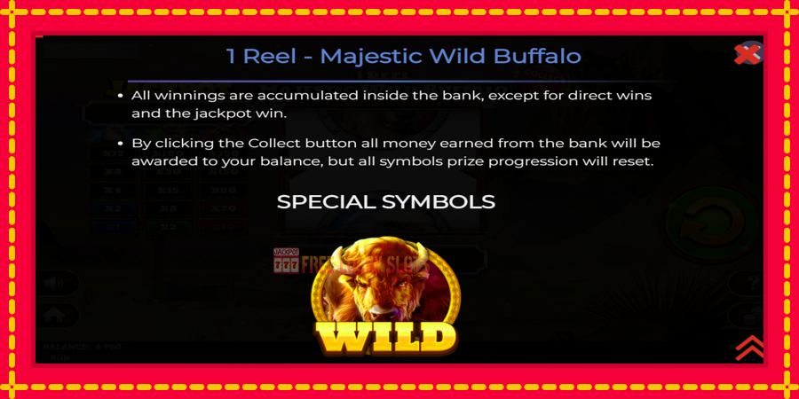 1 Reel Majestic Wild Buffalo: สล็อตแมชชีนพร้อมกราฟิกที่ทันสมัย, รูปภาพ 6