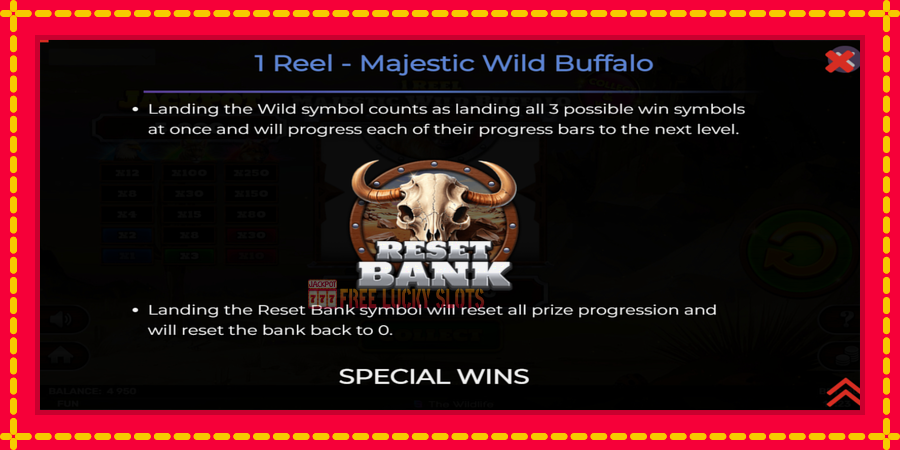 1 Reel Majestic Wild Buffalo: สล็อตแมชชีนพร้อมกราฟิกที่ทันสมัย, รูปภาพ 7