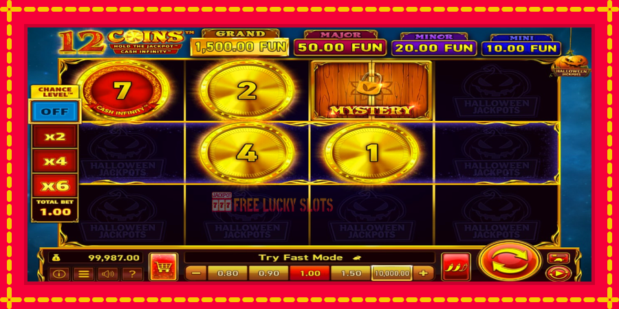 12 Coins Grand Gold Edition Halloween Jackpots: สล็อตแมชชีนพร้อมกราฟิกที่ทันสมัย, รูปภาพ 3