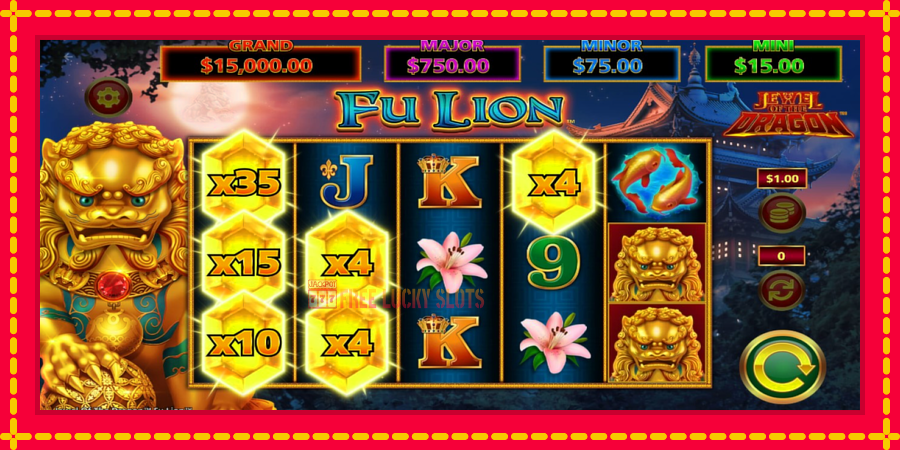 Jewel of the Dragon Fu Lion: สล็อตแมชชีนพร้อมกราฟิกที่ทันสมัย, รูปภาพ 2